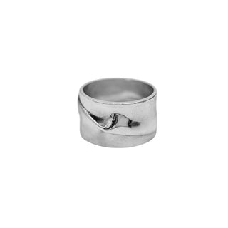 THE RIPPLE chunky ring, silver