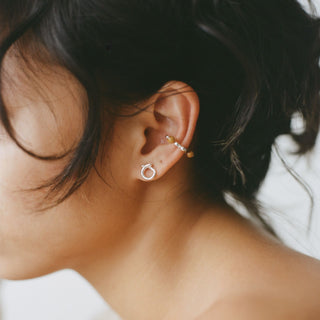 SIES stud earrings, gold-plated