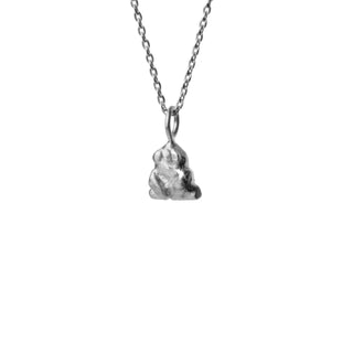 RANITA frog pendant necklace, silver