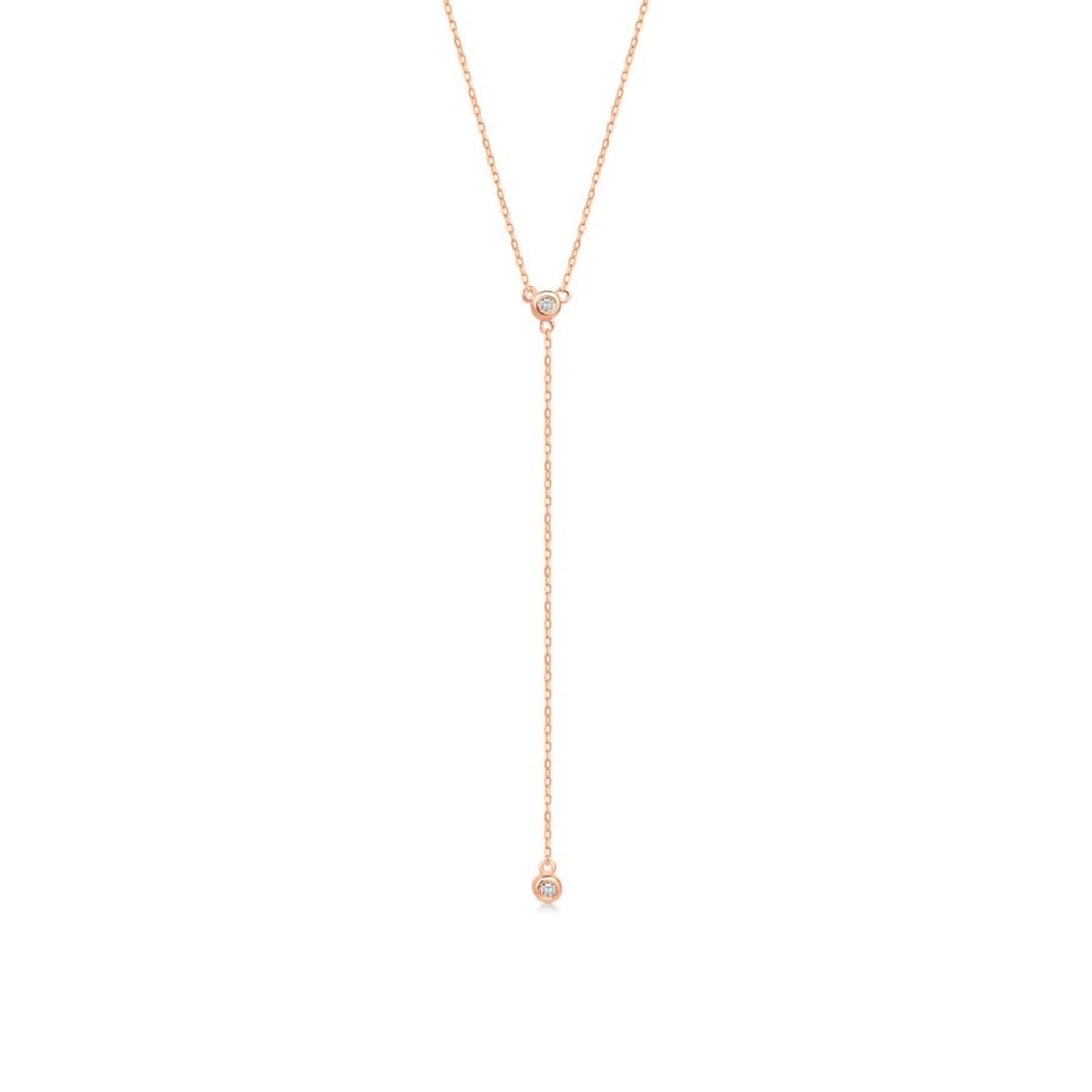 Zoë Chicco 14kt Gold 4 Floating White Diamond Lariat Necklace – ZOË CHICCO