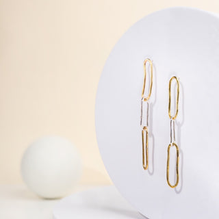 ORGANIC drop earrings, gold-plated