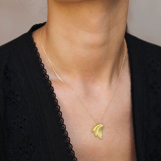 LUNA DI POSITANO single pendant necklace, gold-plated