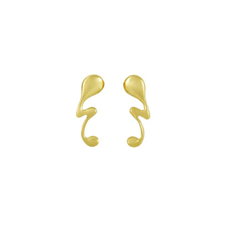 UNCANNY drop earrings, gold-plated