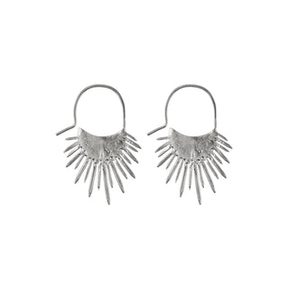 MORANO SPIKED HALO large hoop earrings, 9ct gold