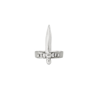BEAUVEAU DAGGER ring, silver