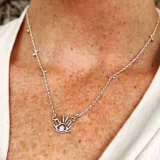 HAUL AMULET pendant necklace, silver