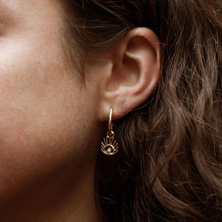 THEA drop earrings, gold-plated