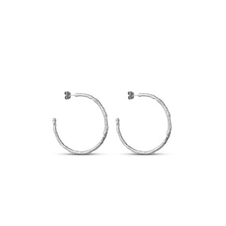 ATHENA large hoop earrings, silver