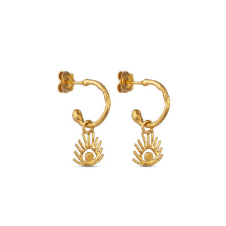 THEA drop earrings, gold-plated