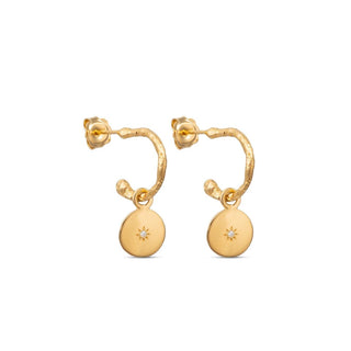 SIREN drop earrings, gold-plated