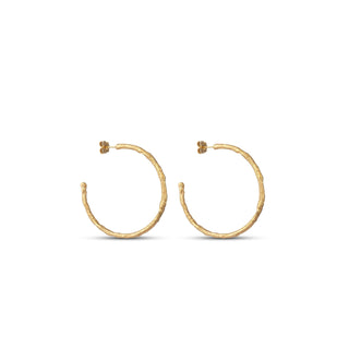 ATHENA hoop earrings, gold-plated