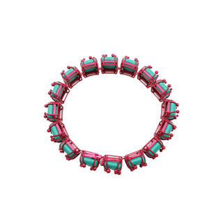 INFLATABLE pink beaded choker necklace