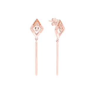 KORA morganite drop earrings, solid rose gold