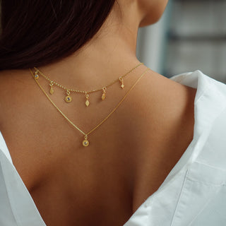 SOLUNA moonstone charm necklace
