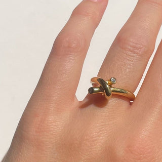 PROMISE KNOT chunky ring, gold-plated