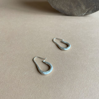 SEA OF VAPOUR chunky hoop earrings, silver