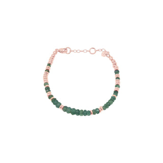 PIETRA colourful gemstone beaded bracelet, rose gold