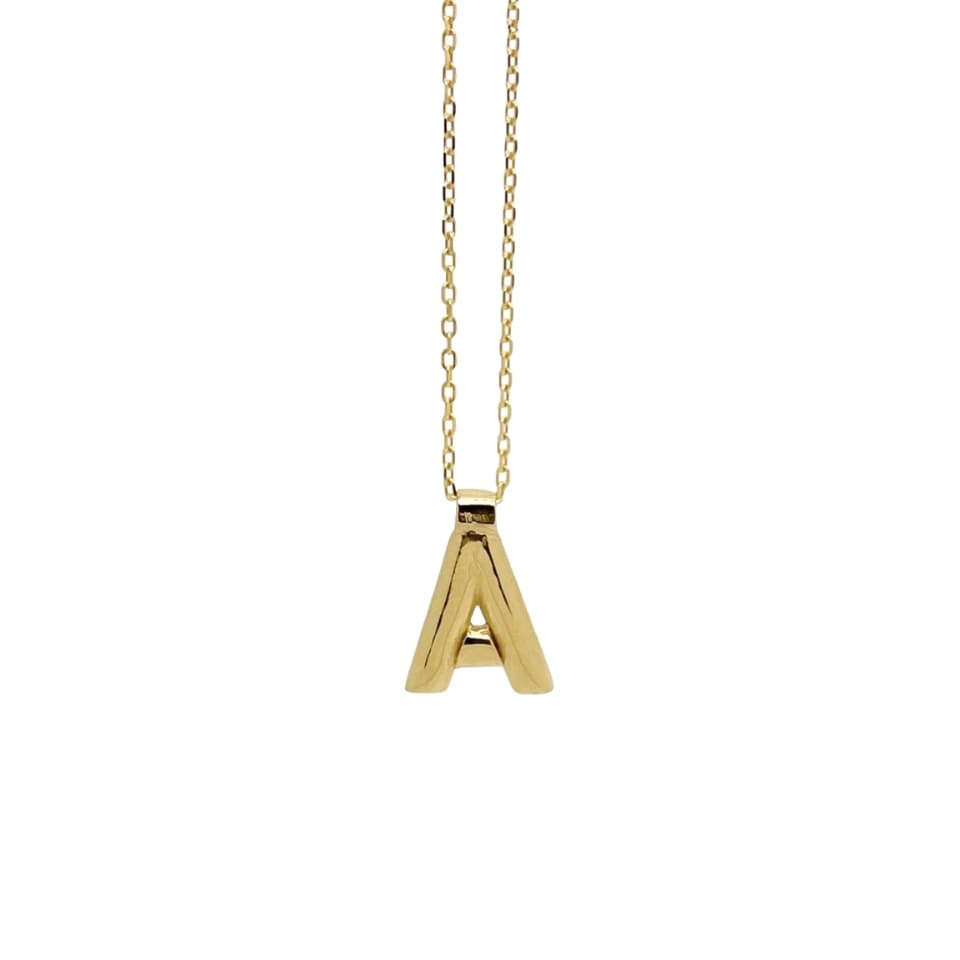 Letter Initial Necklaces for Men Women, Monogram Capital Letter Pendant  Necklace for Men Jewelry 18K Gold