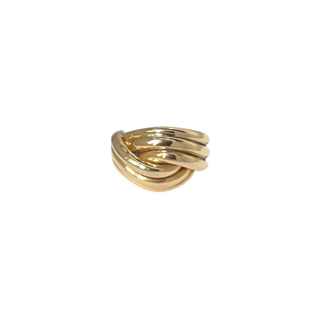 Gia ring by Ruddock | Chunky twist statement ring – Pearls & Pomegranates