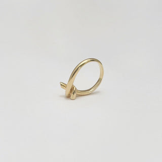 PROMISE KNOT chunky ring, gold-plated