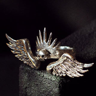CAELES WING ring, silver