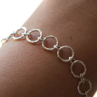 CILËSI circle link chain bracelet, silver