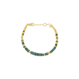 PIETRA colourful gemstone beaded bracelet, silver
