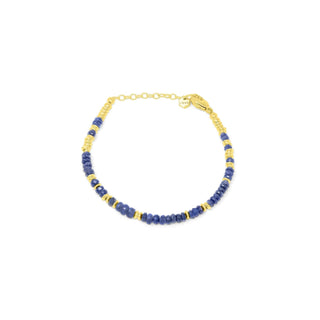 PIETRA colourful gemstone beaded bracelet, yellow gold